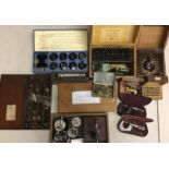 WATCHMAKER TOOLS & SPARES - excellent selection to include boxed riveting sets, Starret gauges,