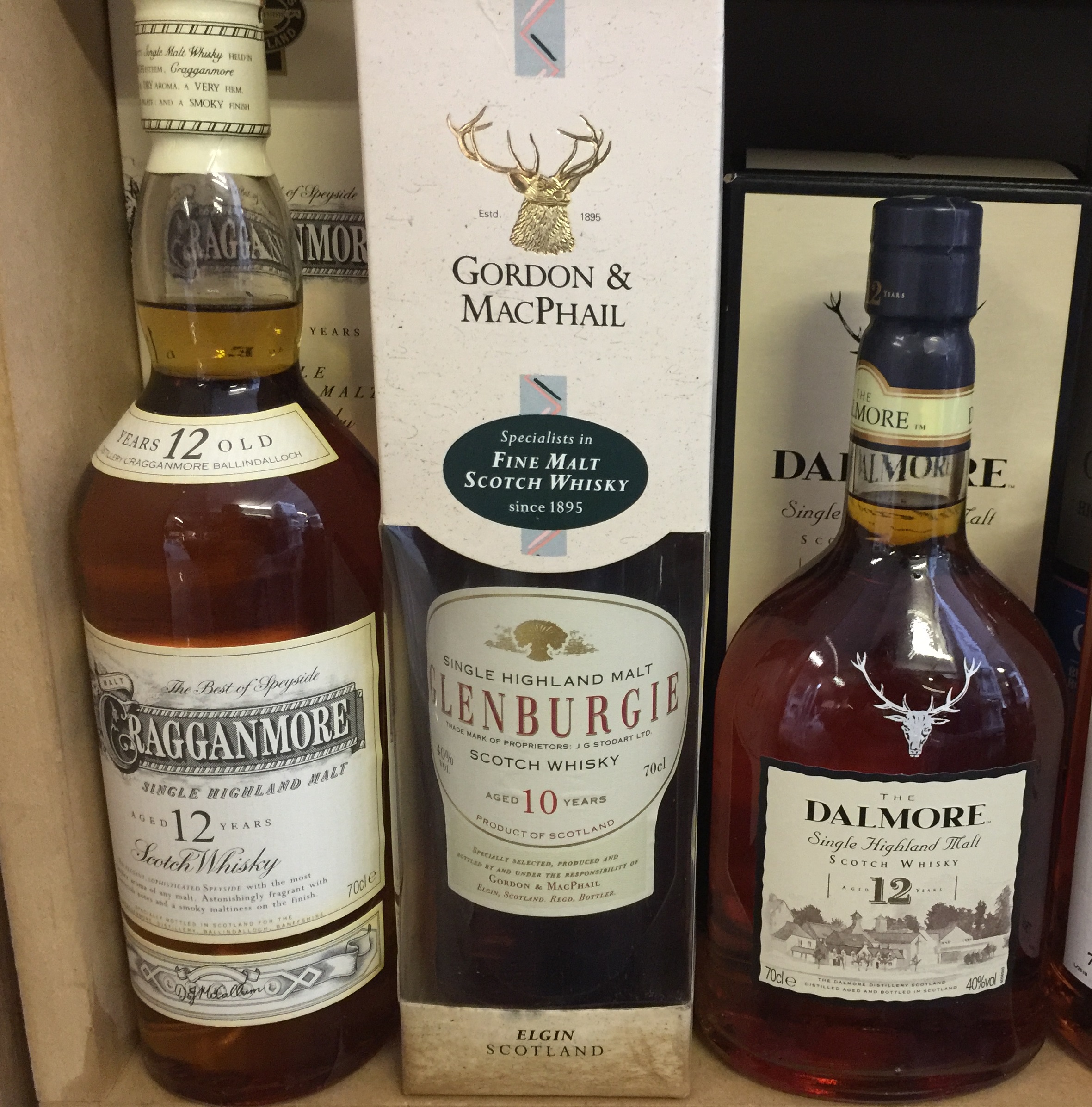 WHISKY - eight bottles to include a Dalmore 12 year old, Glenburgie 10 year old,