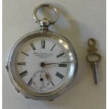 KENDAL & DENT SILVER POCKET WATCH - dial reads "Makers to the Admiralty Kendal & Dent London" and