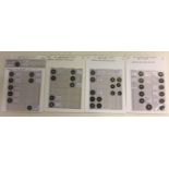 CHINESE ANCIENT COINS - 12 sheets of coi