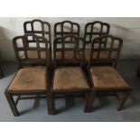 OAK CHAIRS - set of 6 solid oak church/m