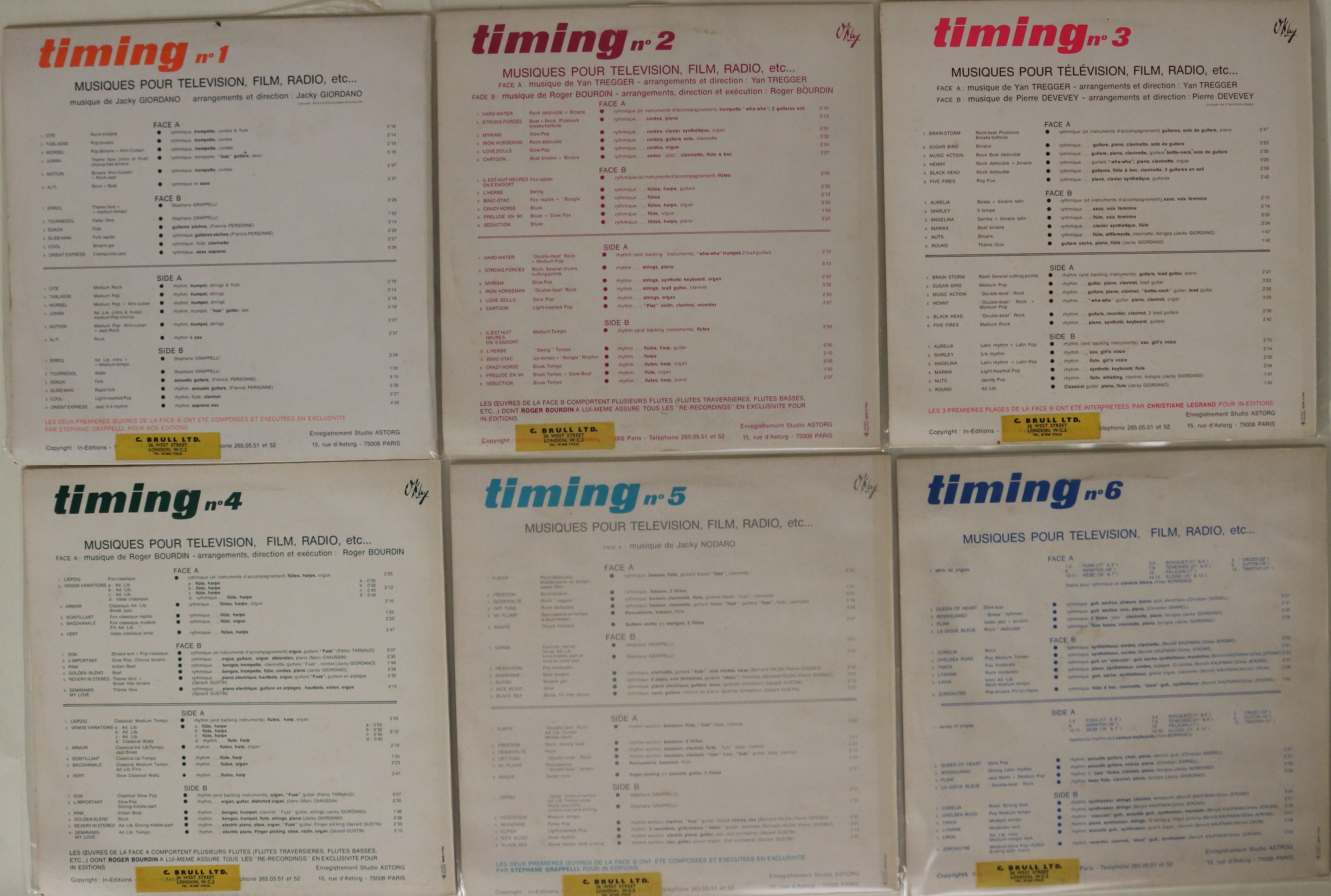 LIBRARY - TIMING LPs - Exquisite selection of the first 6 x LP releases on the sought after series. - Image 2 of 2