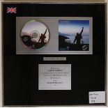 QUEEN - MADE IN HEAVEN AWARD - Framed disc presented to Queen tour manager Martin Graves to