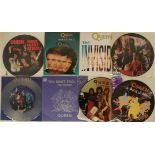 QUEEN PICTURE DISCS - pack of 13 picture discs and coloured vinyl to include Sheer Heart Attack