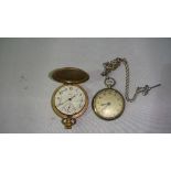 Early 20th century Elgin gold plated pocket watch and one other