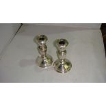 Pair of filled silver candlesticks Birm.