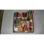 Box of assorted medals including 1947 - 1949 Kashmir Medal & 1948 Kashmir,