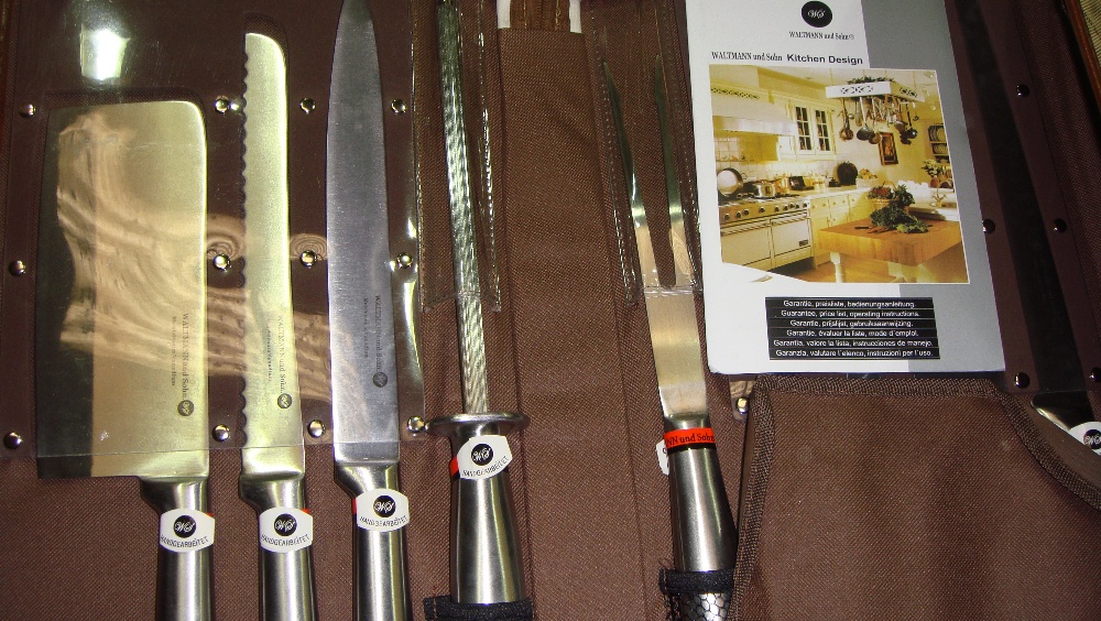 Knife set in bag