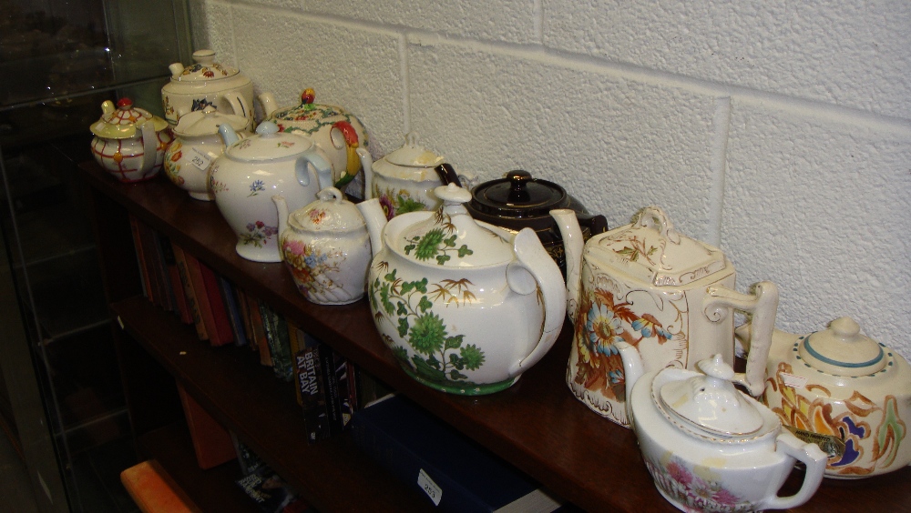 Collection of vintage and later teapots