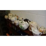 Collection of vintage and later teapots