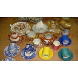 Assorted decorative tea ware including Kutani, Crown Ducal part coffee set etc.