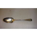 Silver serving spoon with bright cut decoration London 1809 Peter & William Bateman 50 g