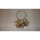 Bag of assorted rolled gold item including bracelet bangle etc.