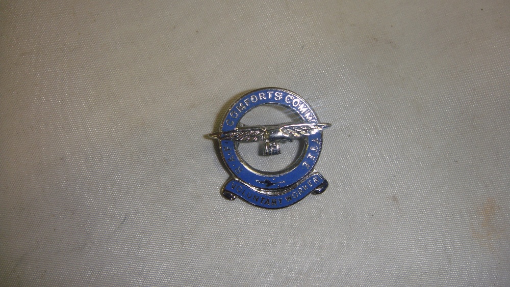RAF Comforts Committee Voluntary Worker enamel badge