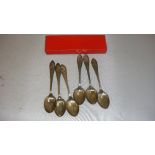 6 x silver bowling tea spoons Birm.