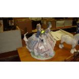 Rare Lladro figure group Three Ladies (with damages)