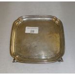 Solid silver card tray Sheffield 1936 Viners Ltd 243 g