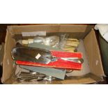 Box of silver plated cutlery