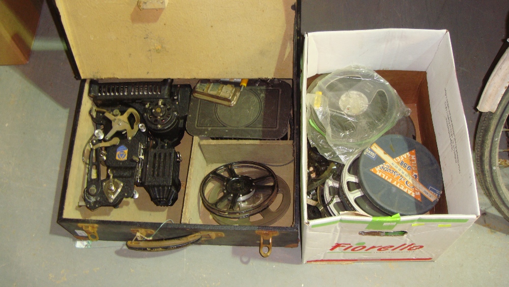 Vintage Pathescope projector & reels including cellular composition of plants