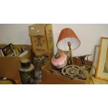 Assorted vintage stoves, Tilley lamp, Valor,