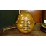 Chinese bronzed metal four face paperweight