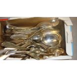 Assorted silver plated cutlery