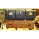 2 x vintage steamer trunks