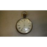 Late 19th century pocket watch in silver case The Farringdon