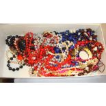 Box of assorted costume jewellery