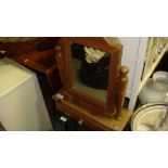 Pine single drawer swing mirror