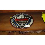 Cast iron sign : Triumph Motorcycles
