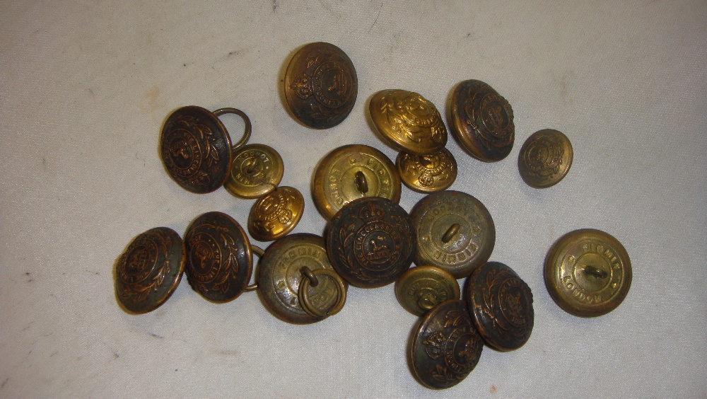 Bag of Lincoln Regiment buttons