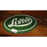 Cast iron sign : Lister