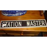 Cast iron sign Station Master