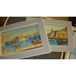 Assorted pictures and prints including Marion Cawthorne watercolour etc.