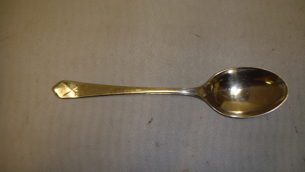 Silver golfing tea spoon Birm.