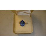 9 ct gold ring set with topaz