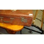 Vintage suitcase with brass locks