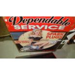 Vintage style painted advertising sign : Dependable Service