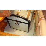 Vintage dome top steamer trunk