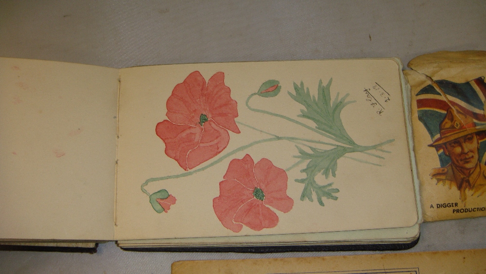 Vintage Camphor envelope, early 20th century guest autograph book, - Image 2 of 4