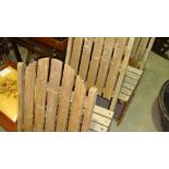 4 x wooden patio chairs