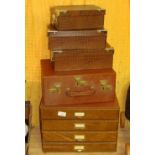 Vintage stationary nest of three drawers,