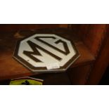 Cast iron sign : MG