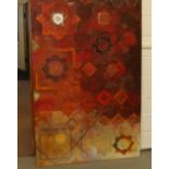 Large modern abstract oil on board