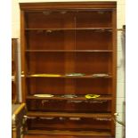 Victorian mahogany library recessed floor standing bookshelves