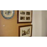 Postcards of Cornwall mounted as a display