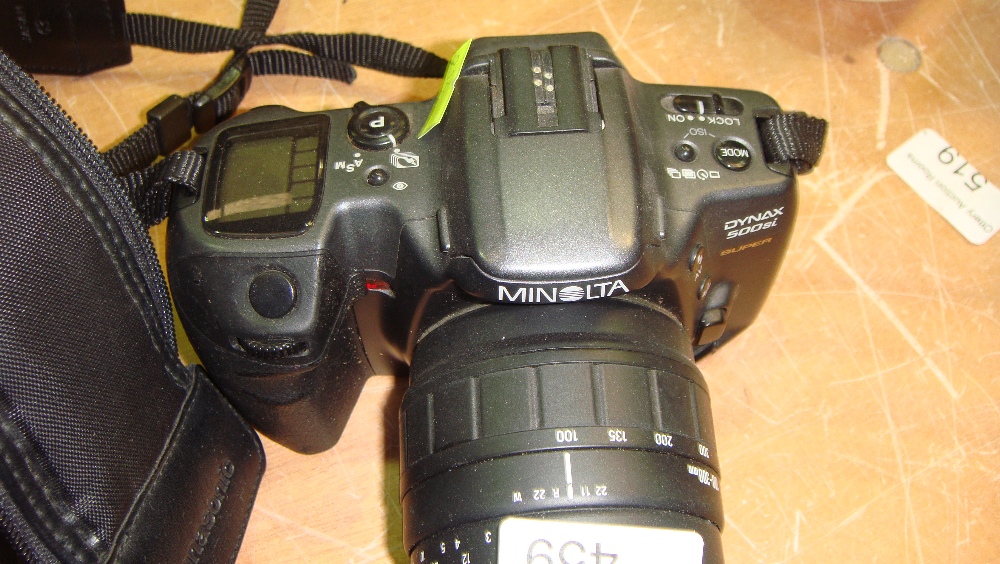 Minolta SI 500 camera and lenses