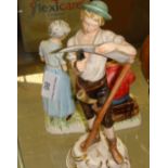 Hummel / Goebel figure group & Goebel figure of the Plough Boy