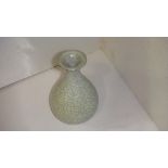 Chinese Guan style celadon crab's claw glaze vase 21 cms x 12 cms